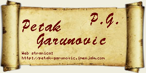 Petak Garunović vizit kartica